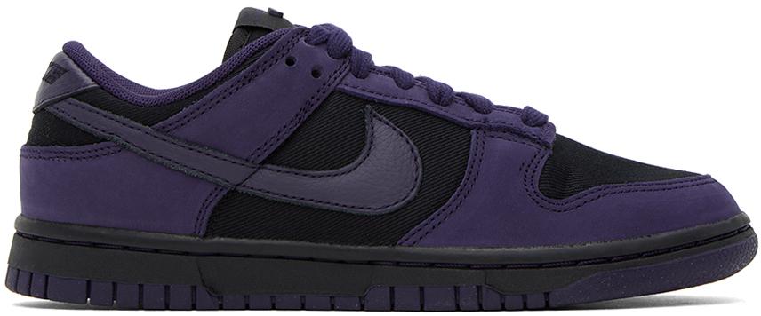 NIKE Purple & Black Dunk Low LX Sneakers