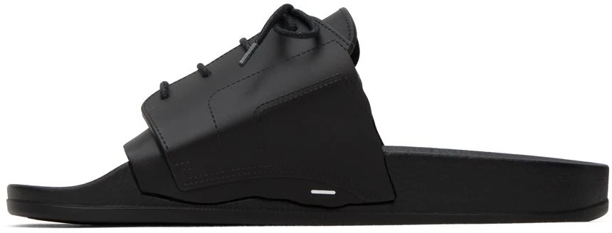 MAISON MARGIELA Black Lace-Up Slides 3