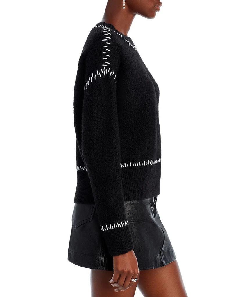 AQUA Contrast Stitch Sweater - Exclusive 4