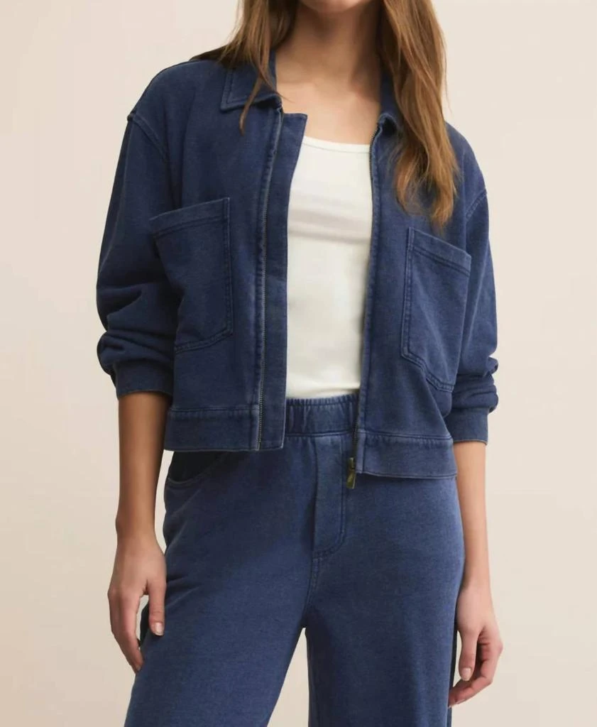 Z Supply Z Supply - Cropped Knit Denim Jacket