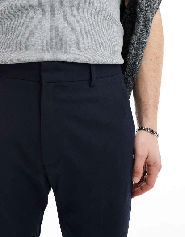 ASOS ASOS DESIGN smart new skinny fit trousers in navy 2