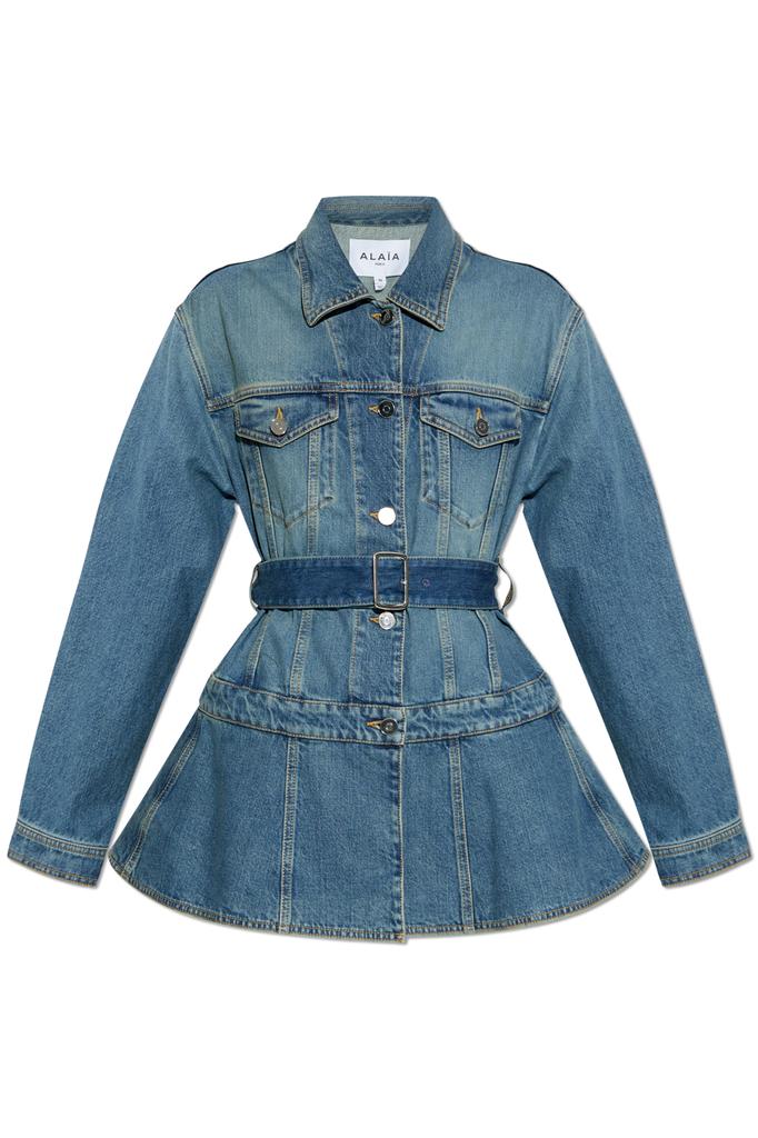 ジャケット ALAIA Round denim jacket Round Racing denim jacket in blue - Alaia | Mytheresa
