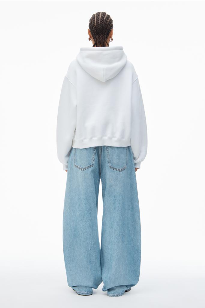 alexander wang ストラクチャードテリーパフロゴスウェット ホワイト