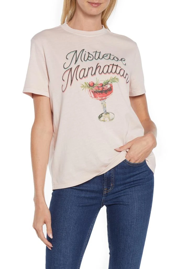 Wildfox Ryan Mistletoe Manhattan Graphic T-Shirt 5