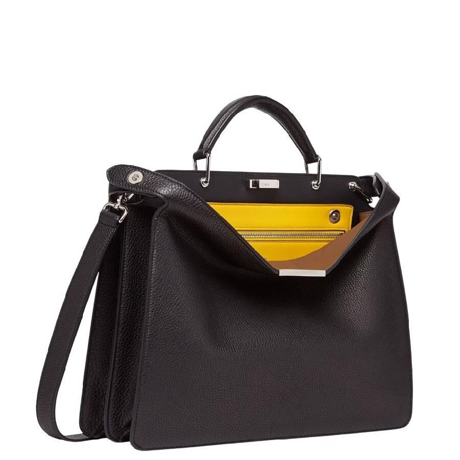 Fendi Peekaboo Leather Briefcase