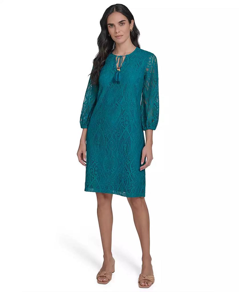 Jessica Howard Petite 3/4-Sleeve Lace Shift Dress