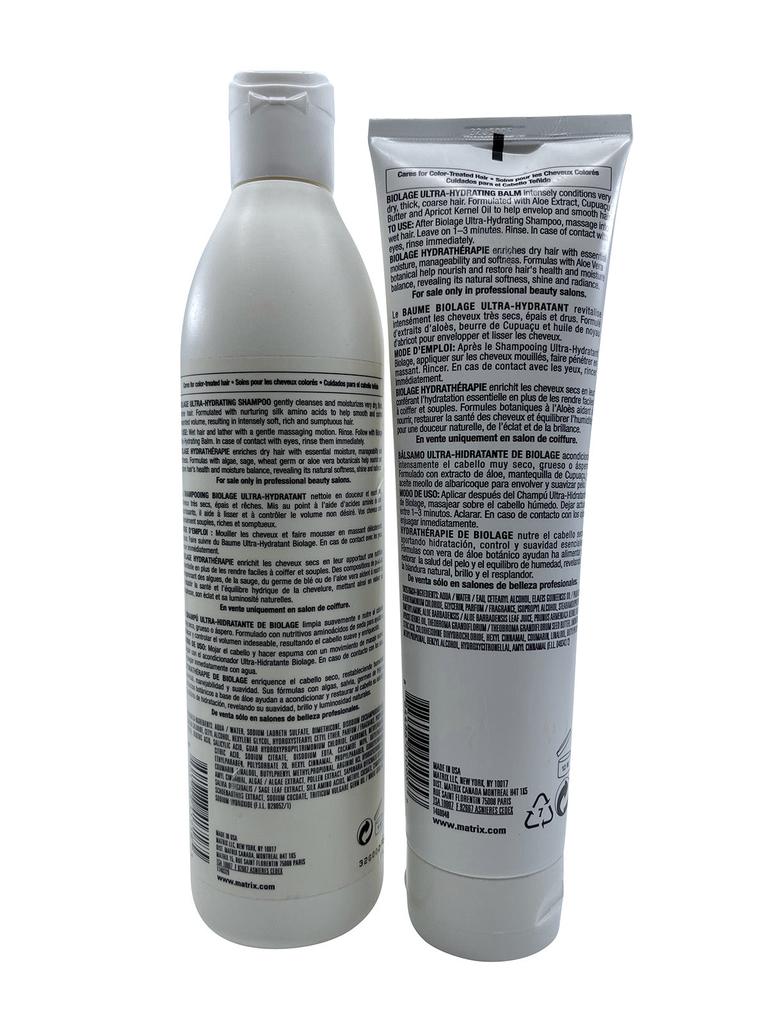 MATRIX Biolage Ultra Hydrating Shampoo 16.9 OZ 
Balm 10.1 OZ Set Thick Hair