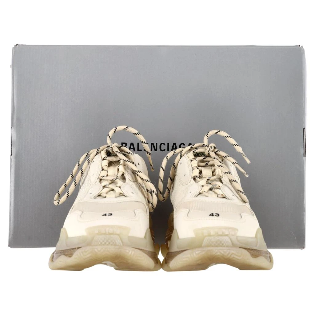Balenciaga Triple S Clear Sole Sneakers in Off-White Polyester 2