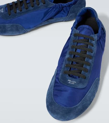 Prada Collapse Re-Nylon and suede sneakers 3