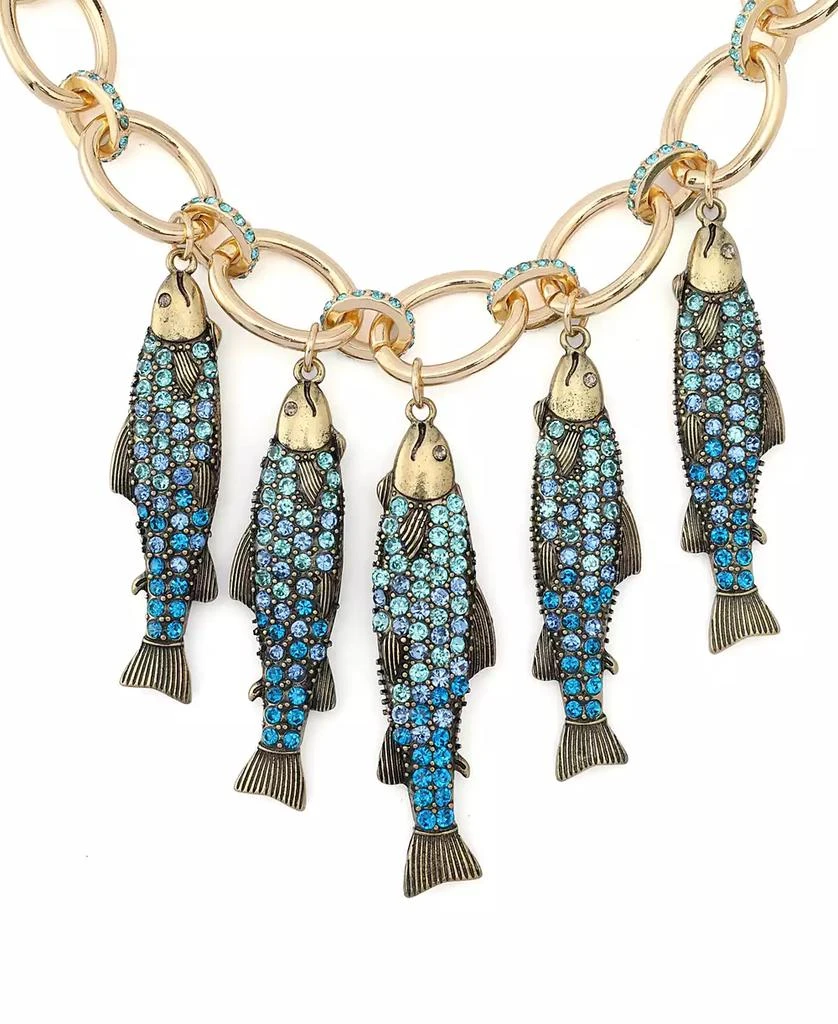 Betsey Johnson Mermaid Jewels Fish Charm Bib Necklace 2
