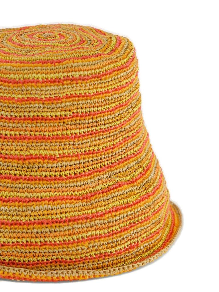Sensi Studio Sensi Studio Drawstring Striped Crochet Hat