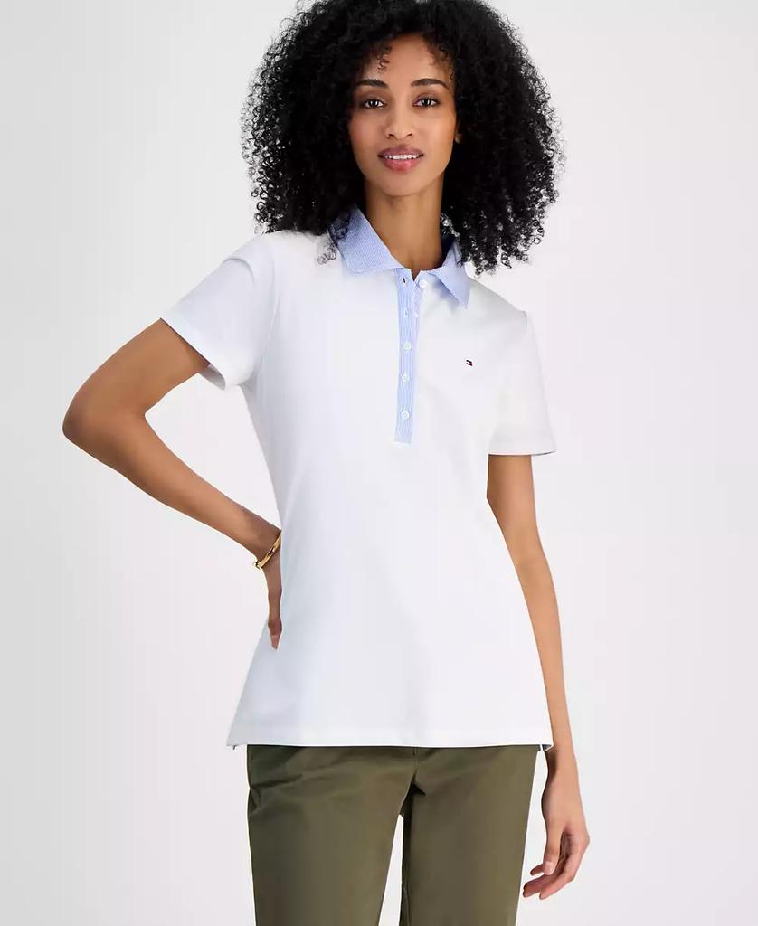 Tommy Hilfiger Women's Mixed Media Cornell Polo Shirt
