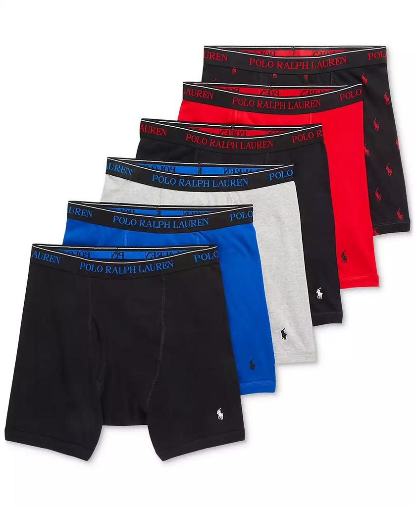 Ralph Lauren Men's 5 +1 Free Bonus Pack. Classic-Fit Cotton Boxer Briefs