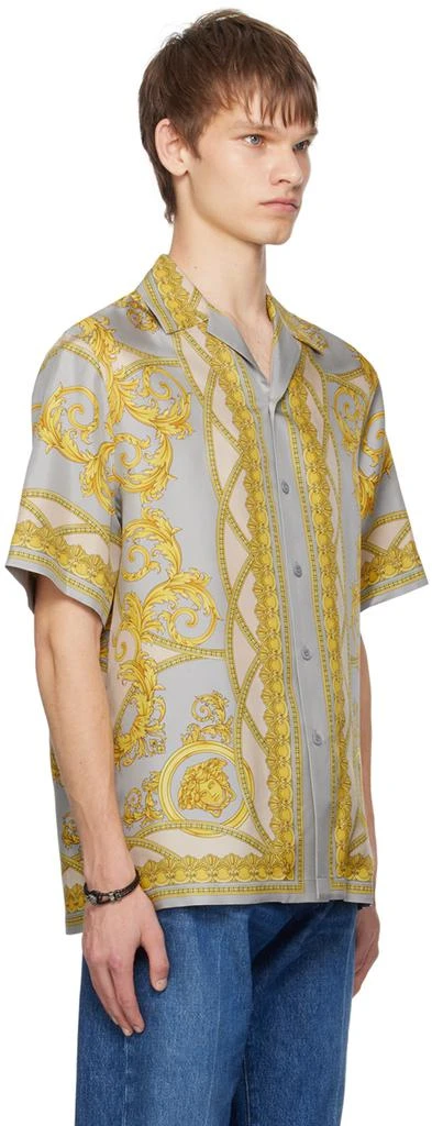 Gray Barocco Silk Shirt – On Sale Now with Up to 56% Off