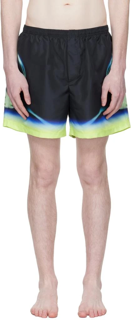 Casablanca Black Sporchid Printed Swim Shorts