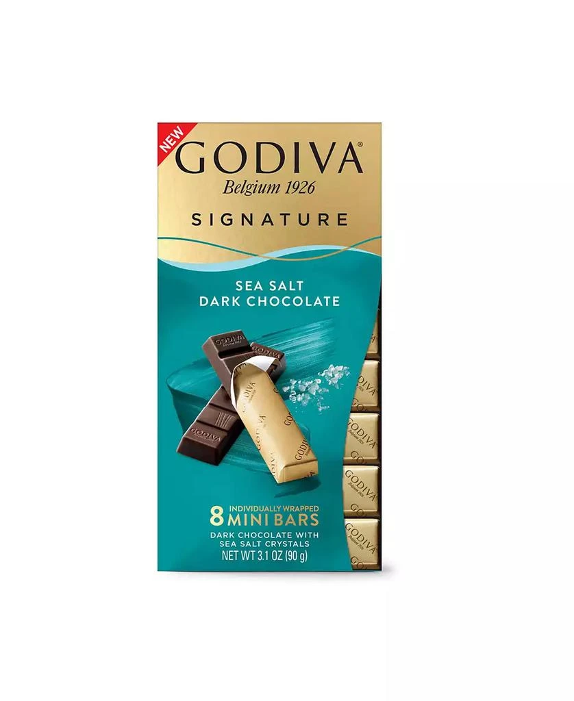 Godiva Set of 12, Signature Sea Salt Dark Chocolate Mini Bars 3