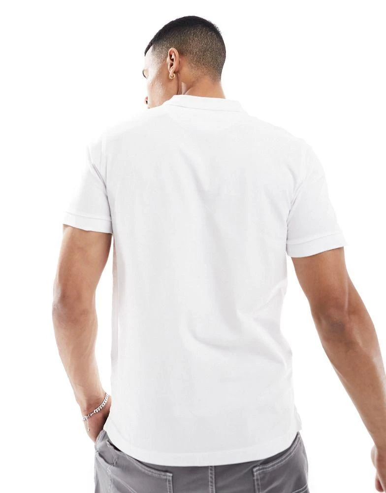 Farah Farah Blanes short sleeve polo shirt in white 2