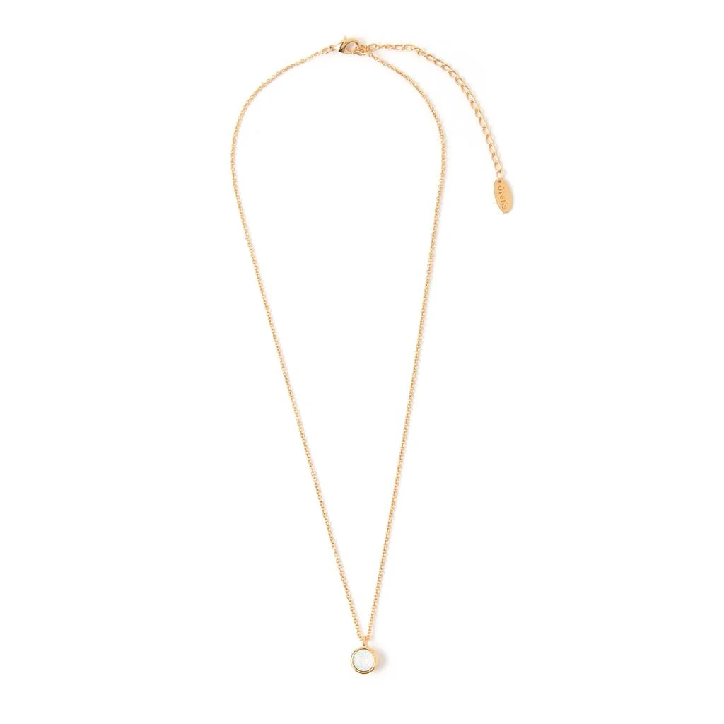 Orelia London White Opal Necklace Made With Swarovski Crystals 3