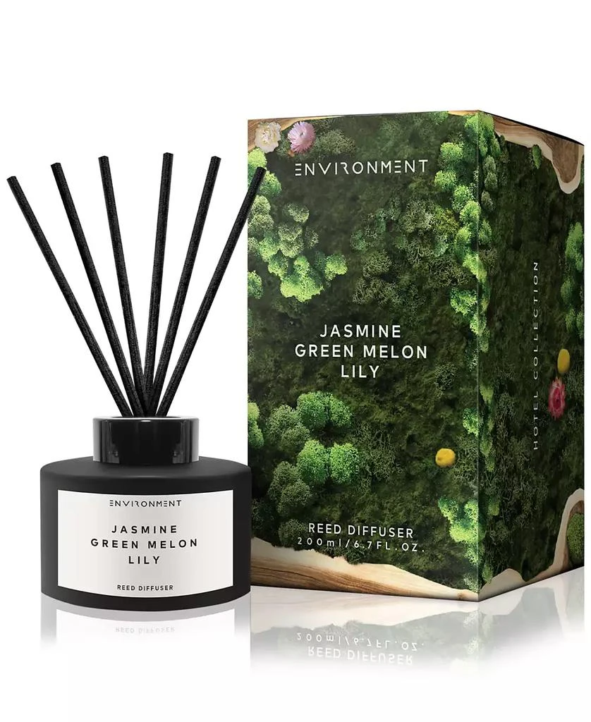 ENVIRONMENT Jasmine, Green Melon & Lily Diffuser (Inspired by 5-Star Luxury Hotels), 6.7 oz.