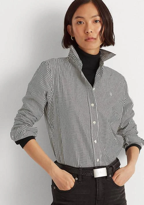 Ralph Lauren Petite Striped Easy Care Cotton Shirt