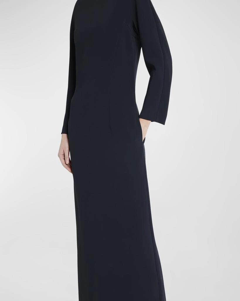 The Row Elia Long-Sleeve Viscose Dress 5