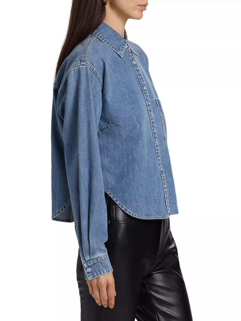 VERONICA BEARD Aderes Denim Long-Sleeve Shirt 4