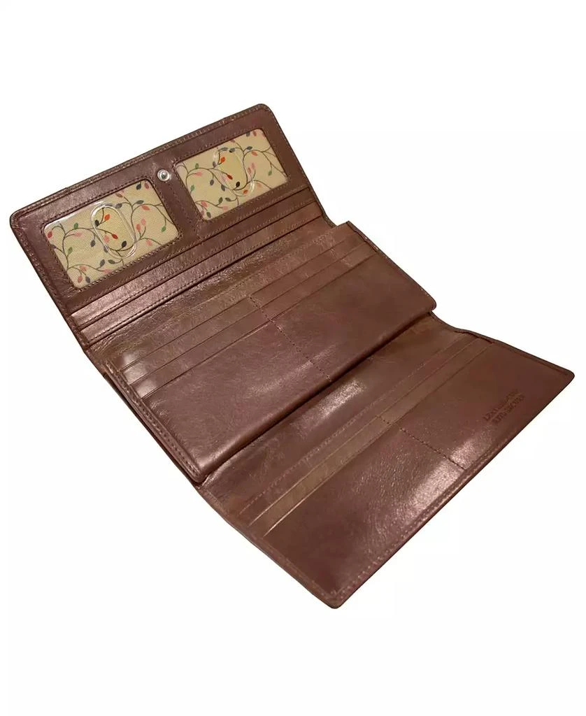 Mancini Leather Goods Casablanca Collection RFID Secure Ladies Trifold Wallet 3