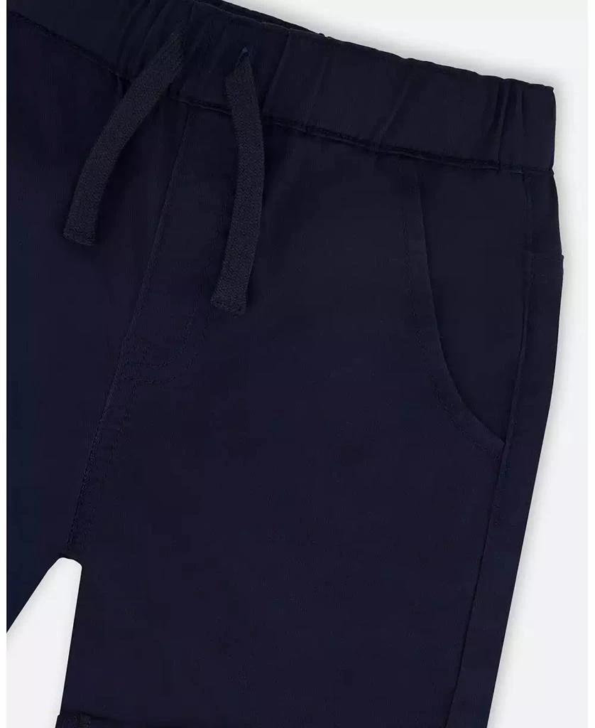 Deux par Deux Baby Boys Stretch Twill Shorts Dark Blue 4