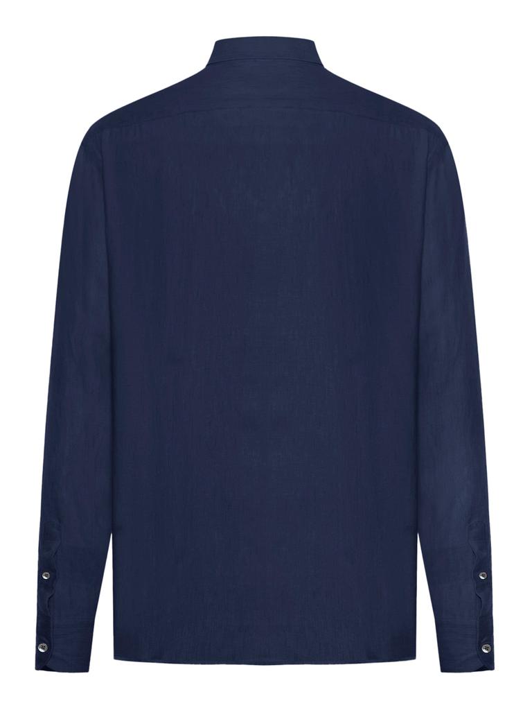 Zegna LINEN POLO BUTTON
