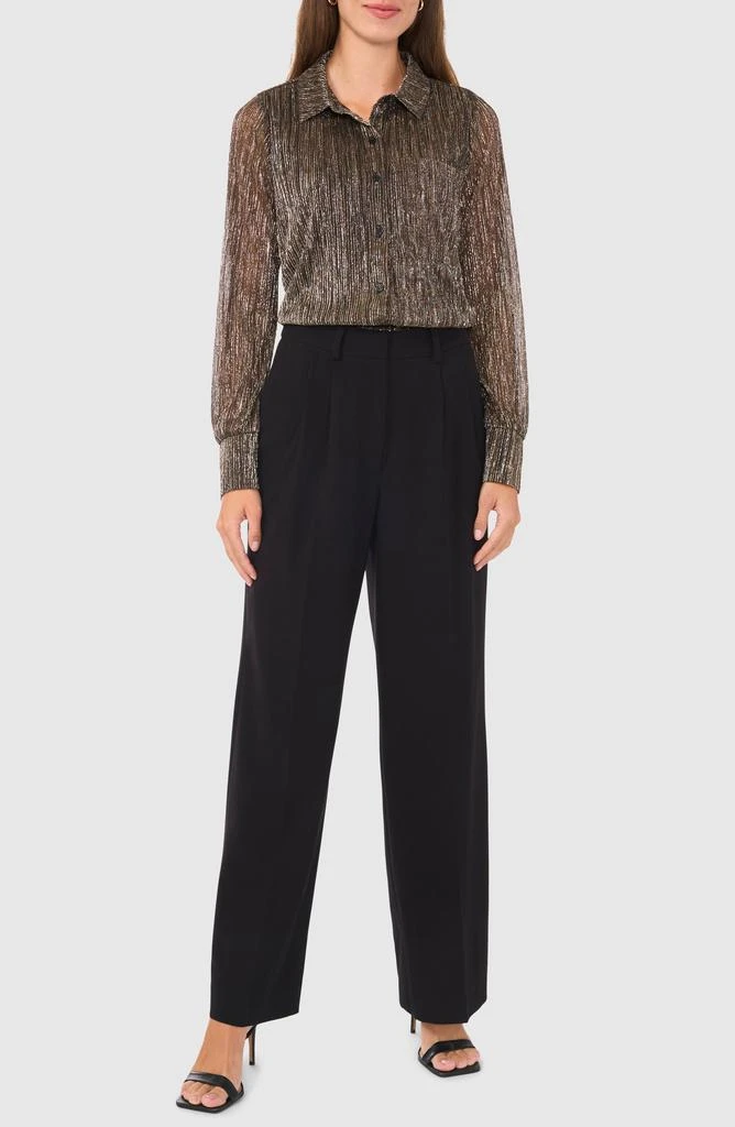 Halogen Metallic Button-Up Shirt 4