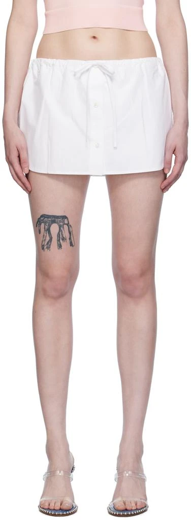 Alexander Wang White Drawstring Skort 1