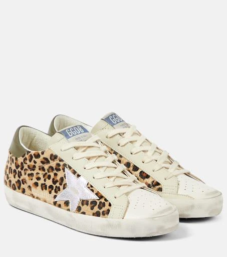 Golden Goose Super-Star leopard-print leather sneakers 1