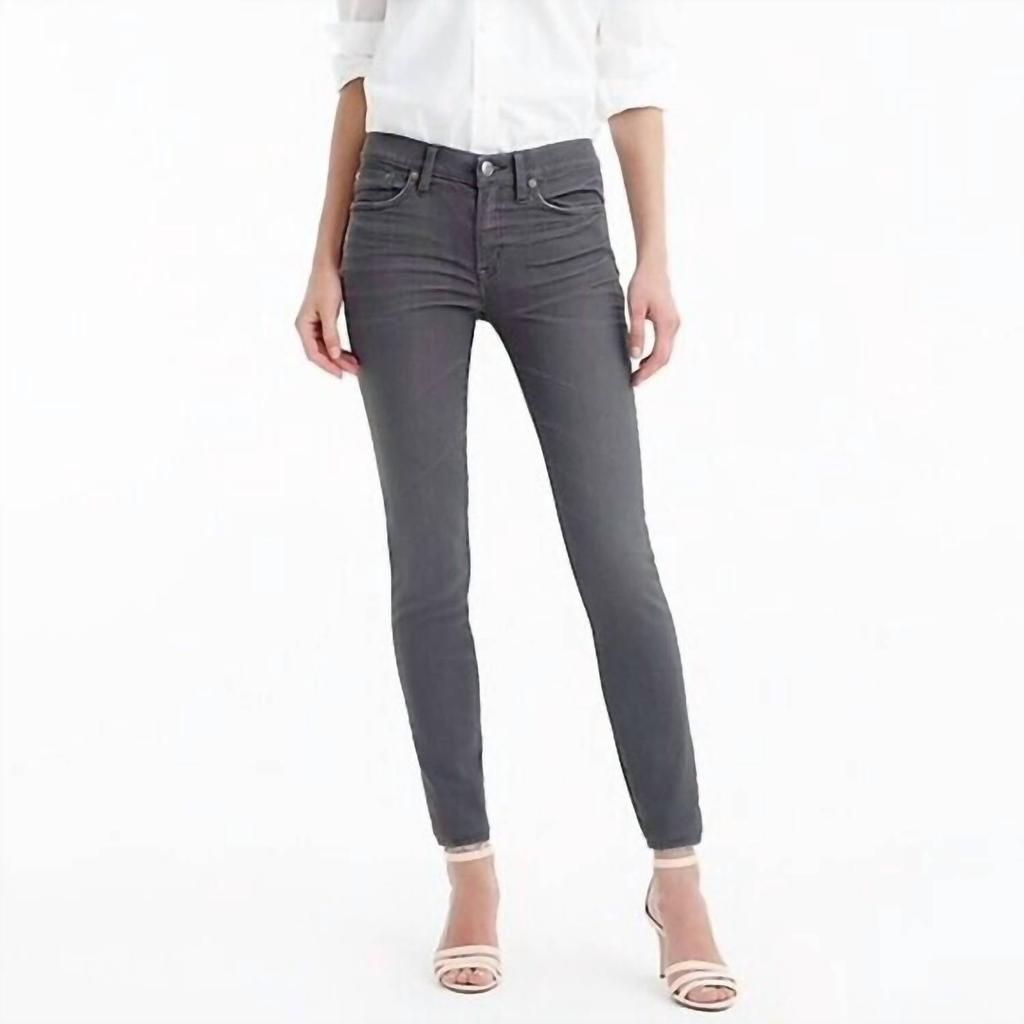J. Crew Toothpick Mis Rise Skinny Jeans In Gray