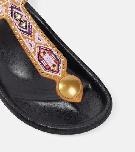 Isabel Marant Enore embroidered suede sandals 5