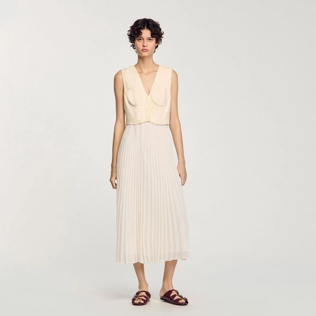 Sandro Pleated maxi dress 1