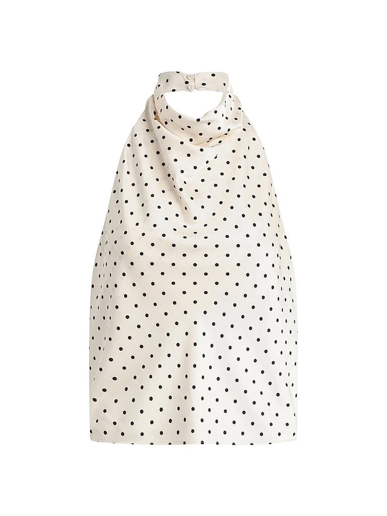 Joe
s Jeans The Ines Polka Dot Draped Halterneck Top