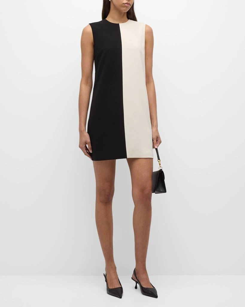 Theory Sleeveless Split Admiral Crepe Mini Shift Dress 1