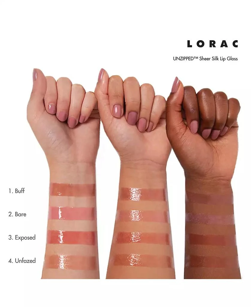 Lorac Unzipped Sheer Silk Lip Gloss 4