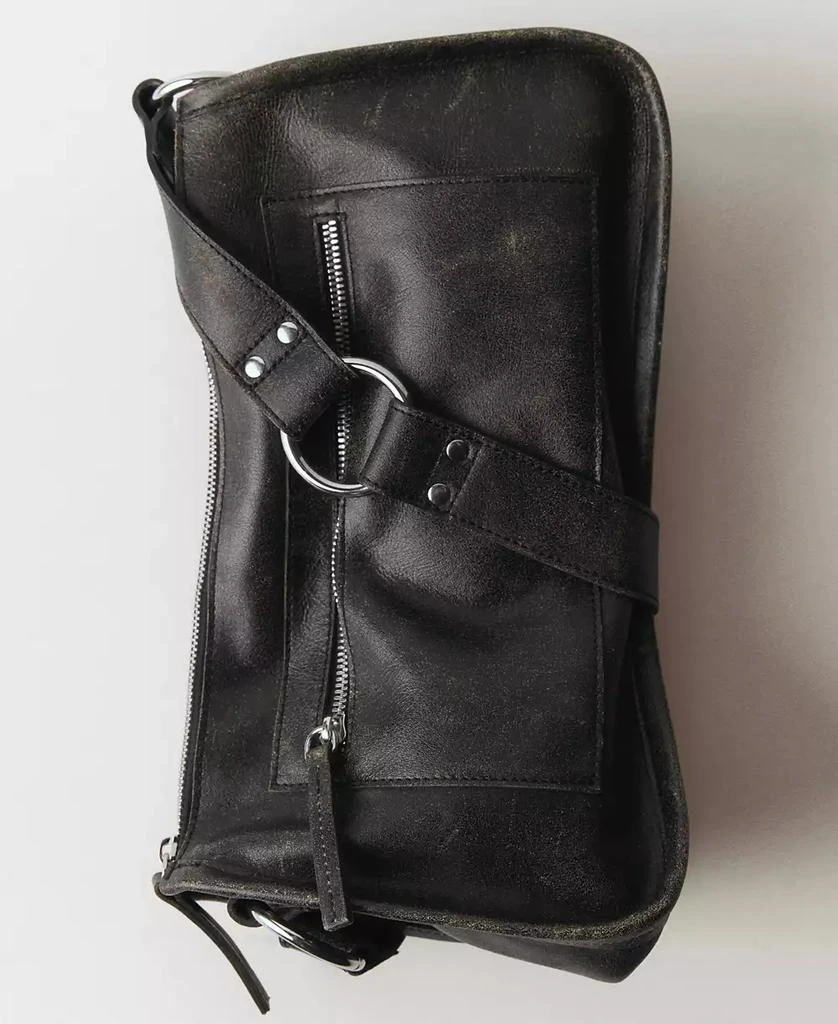 Mango Women's Metallic Details Leather Bag 5