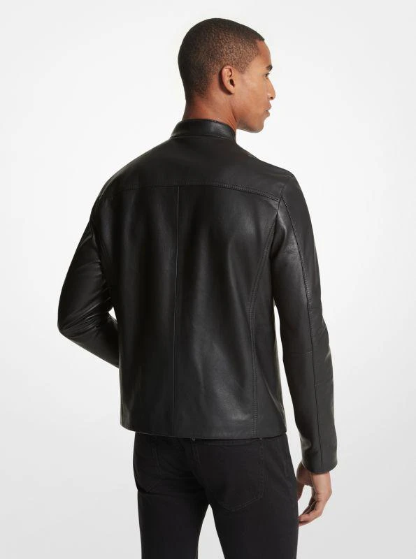 michael_kors Leather Racer Jacket 2