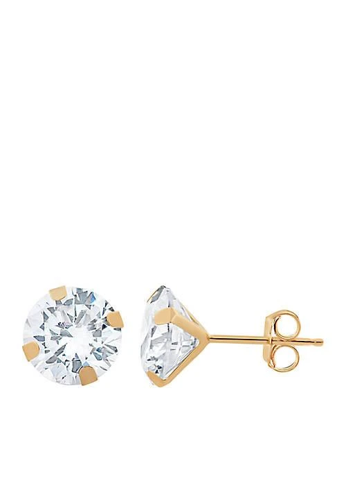 Belk 
Co. Created White Sapphire Circle Earrings in 10k Yellow Gold