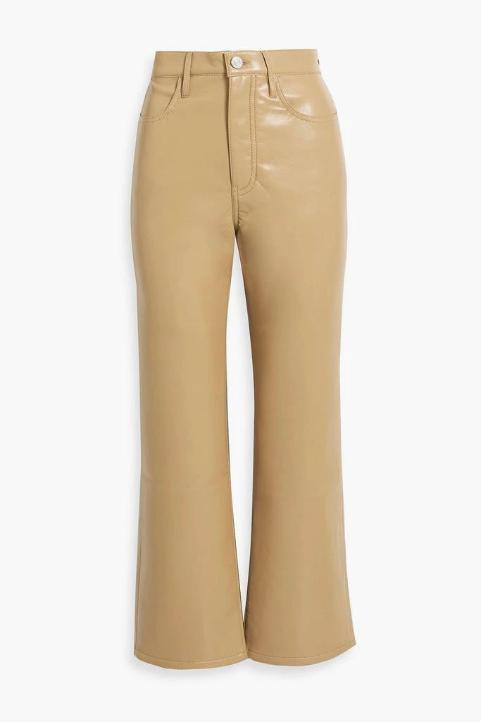 FRAME Le Jane Crop stretch-leather straight-leg pants 1