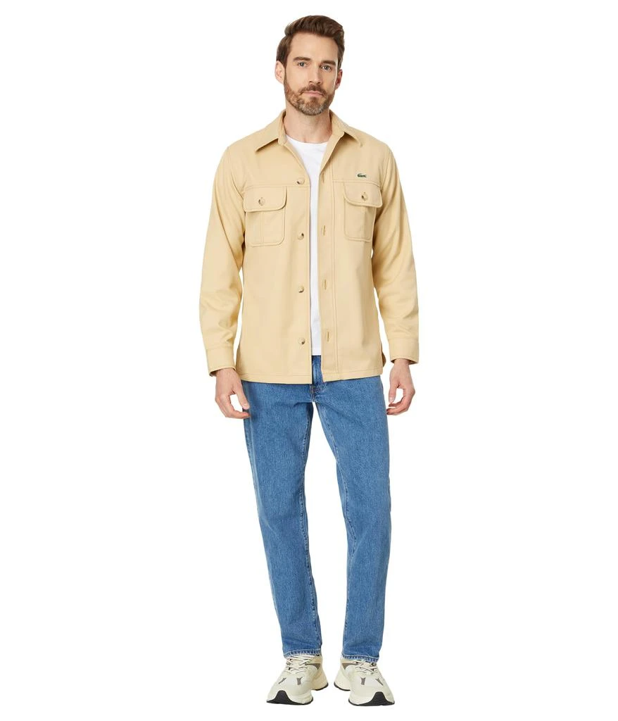 Lacoste Long Sleeve Overshirt Fit Button-Down Shirt w/ Two Front Pockets 4