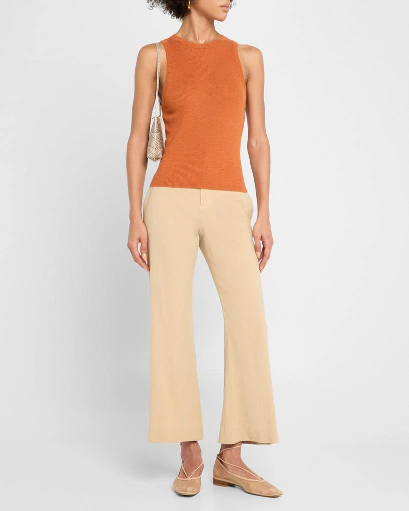 Vince High-Neck Cashmere-Silk Tank Top 2