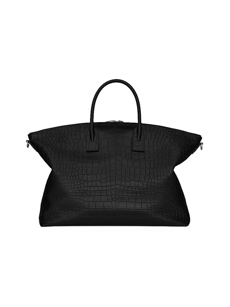 Yves Saint Laurent Giant Bowling Bag in Crocodile-Embossed Leather 4