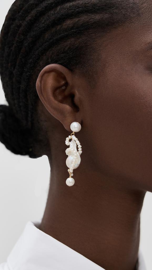 Completedworks Carvings Pearl Earrings