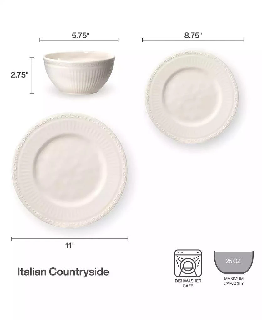 Mikasa Italian Countryside 12-Pc. Melamine Dinnerware Set, Service for 4 5