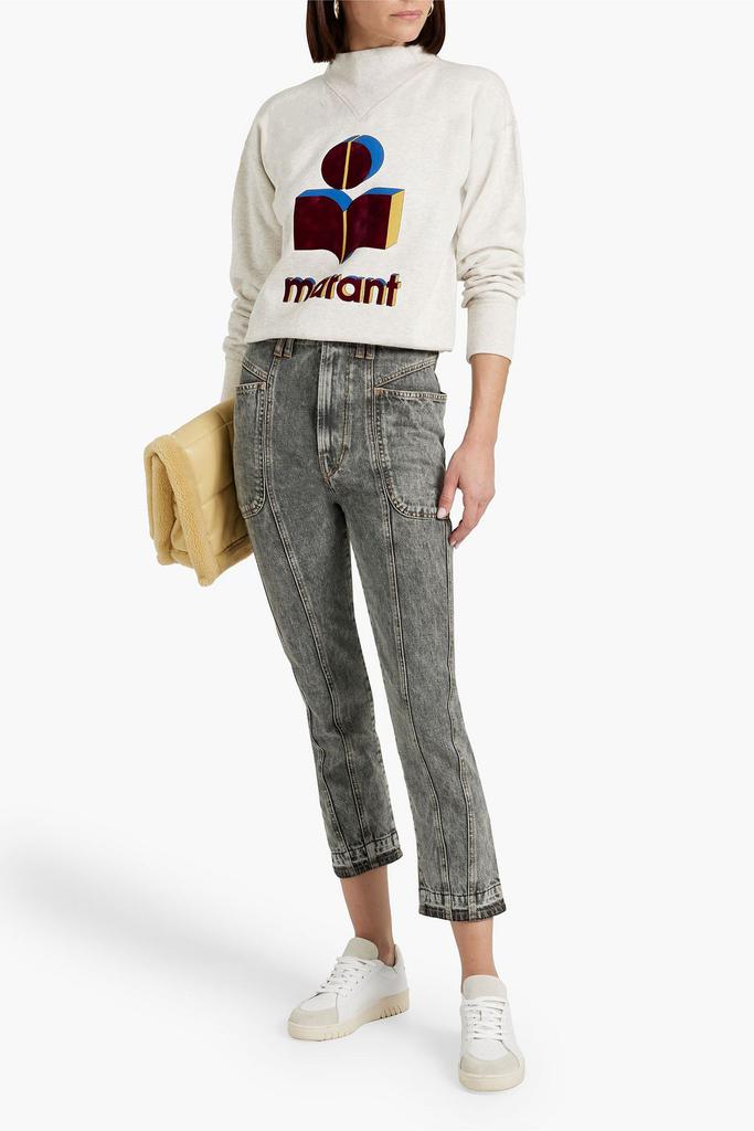 Isabel Marant Étoile Tucscon cropped acid-wash slim-leg jeans