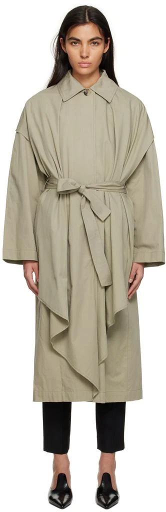 Totême Beige Layered Trench Coat 1