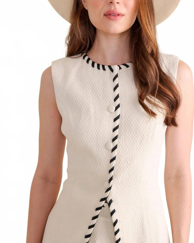 S'edge Taylor Vest In Ivory 4